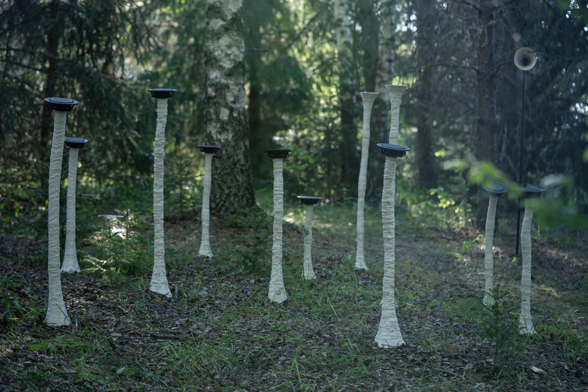 FUNGI — kinetic sound sculpture installation